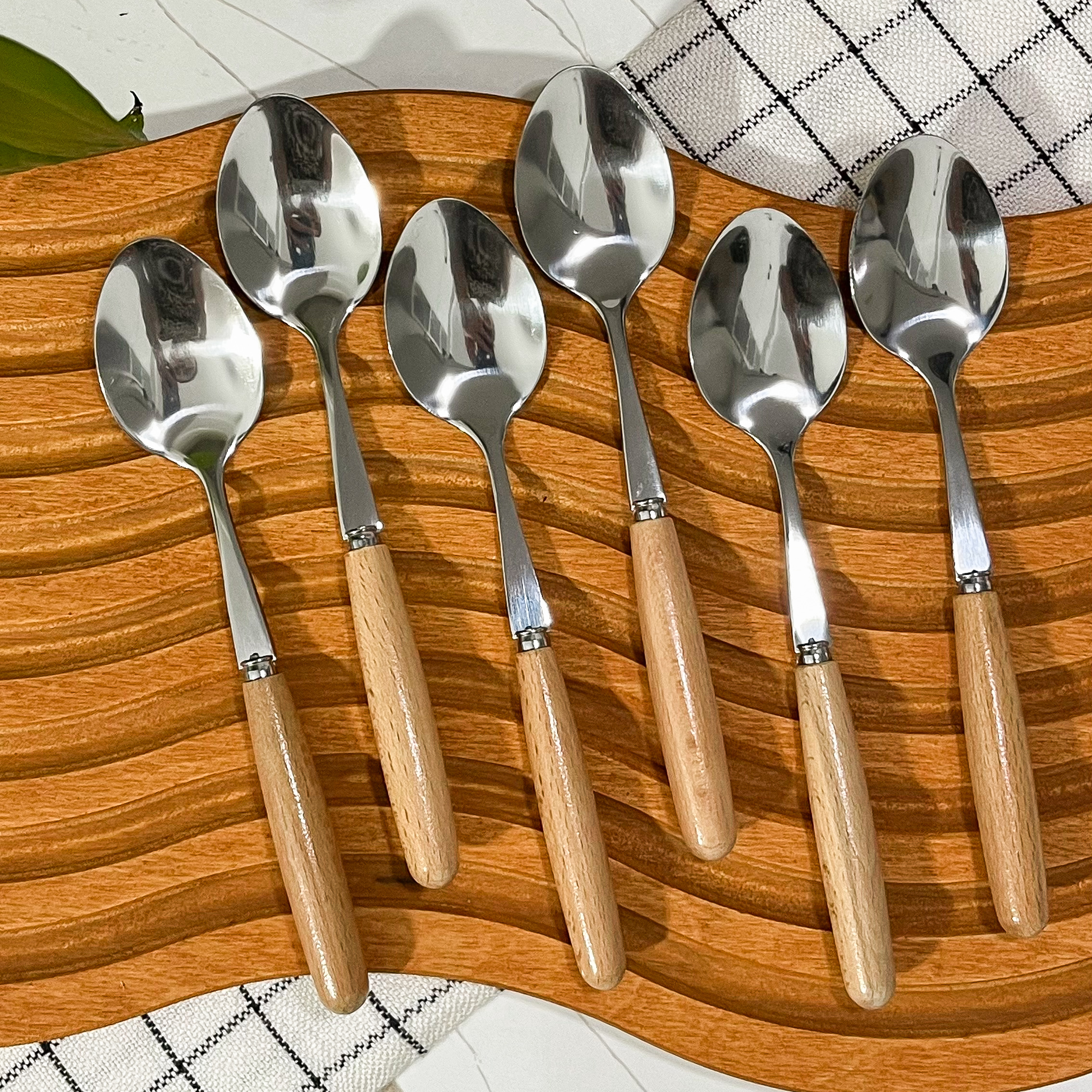 قاشق چایی خوری دسته بامبو