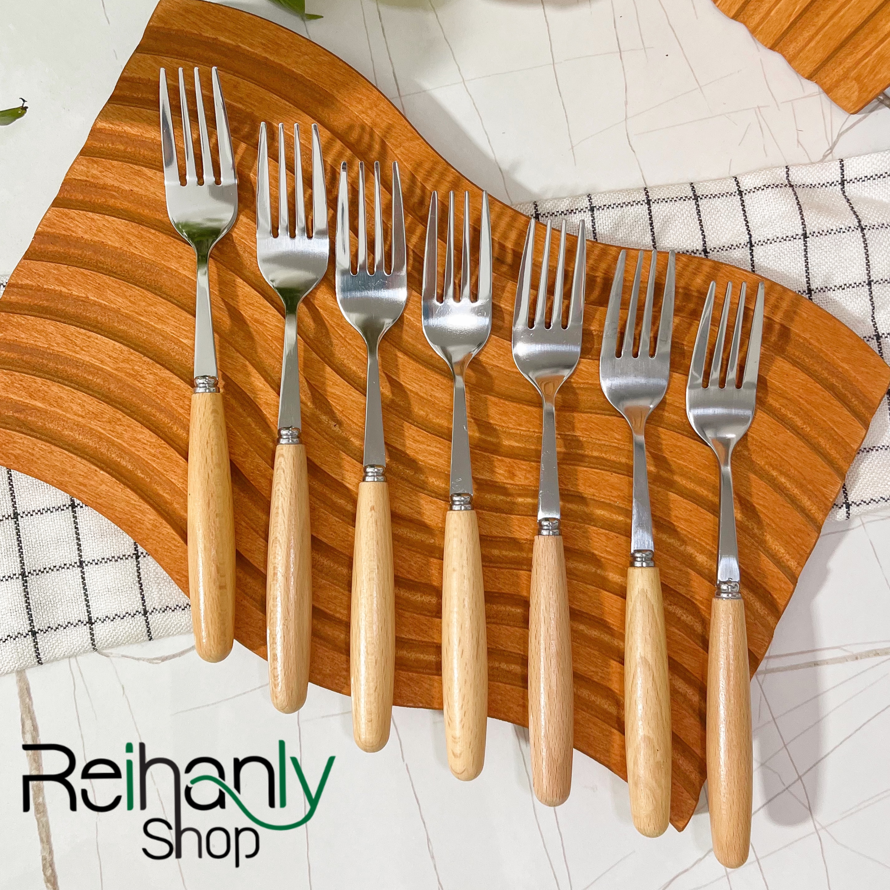 چنگال غذا خوری دسته بامبو