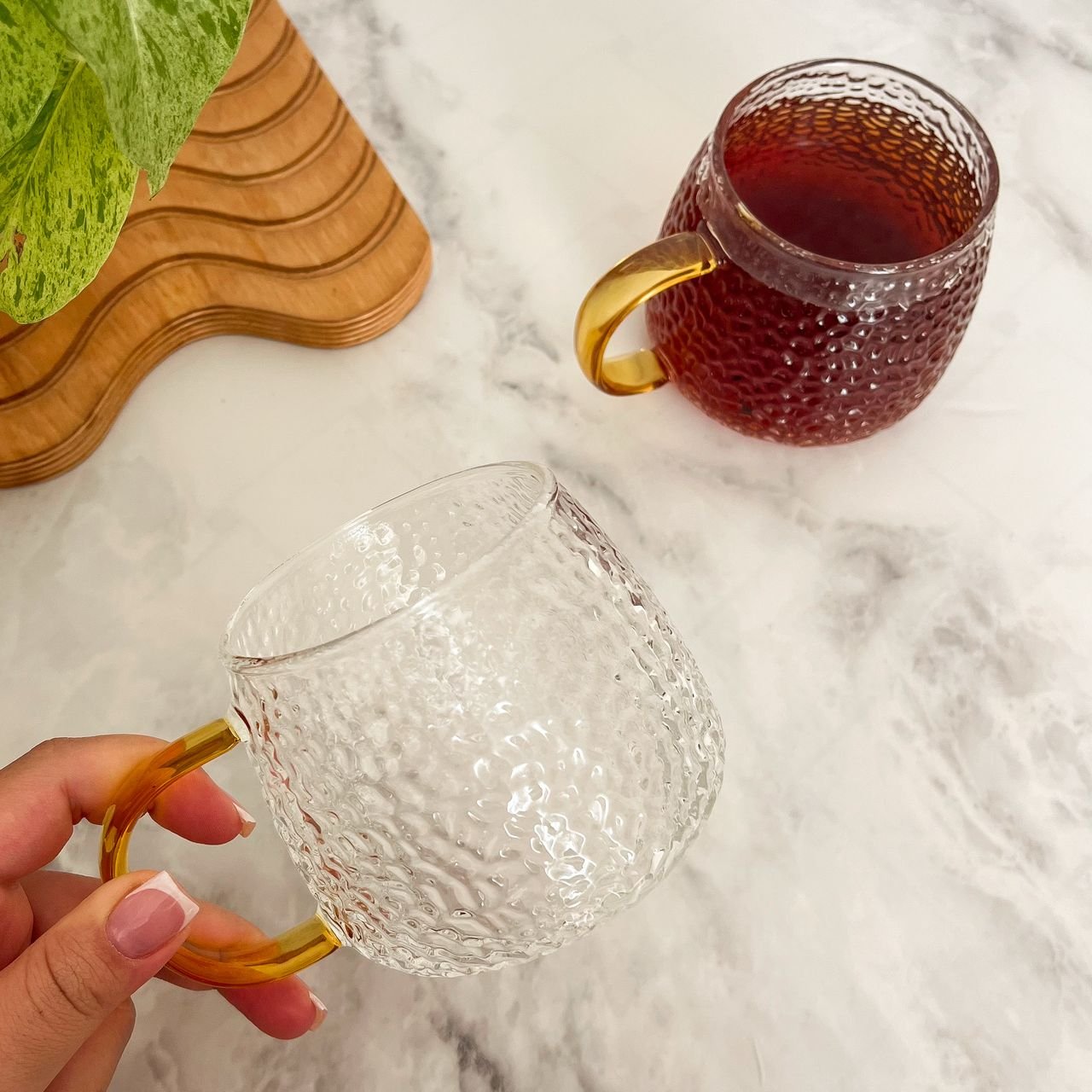 لیوان برفی دسته طلایی